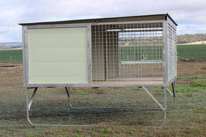 "Aussie Box" Large Raised Triple Dog Kennel